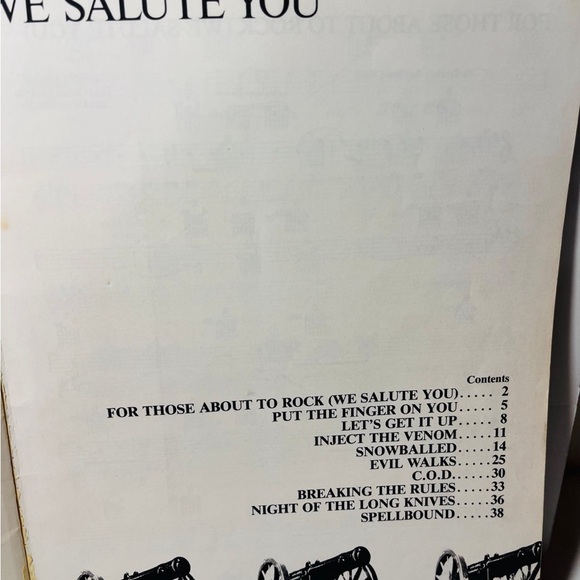 AC/DC For Those About to Rock Tablature Vintage Song Guitar Piano Music Book - Picture 6 of 12